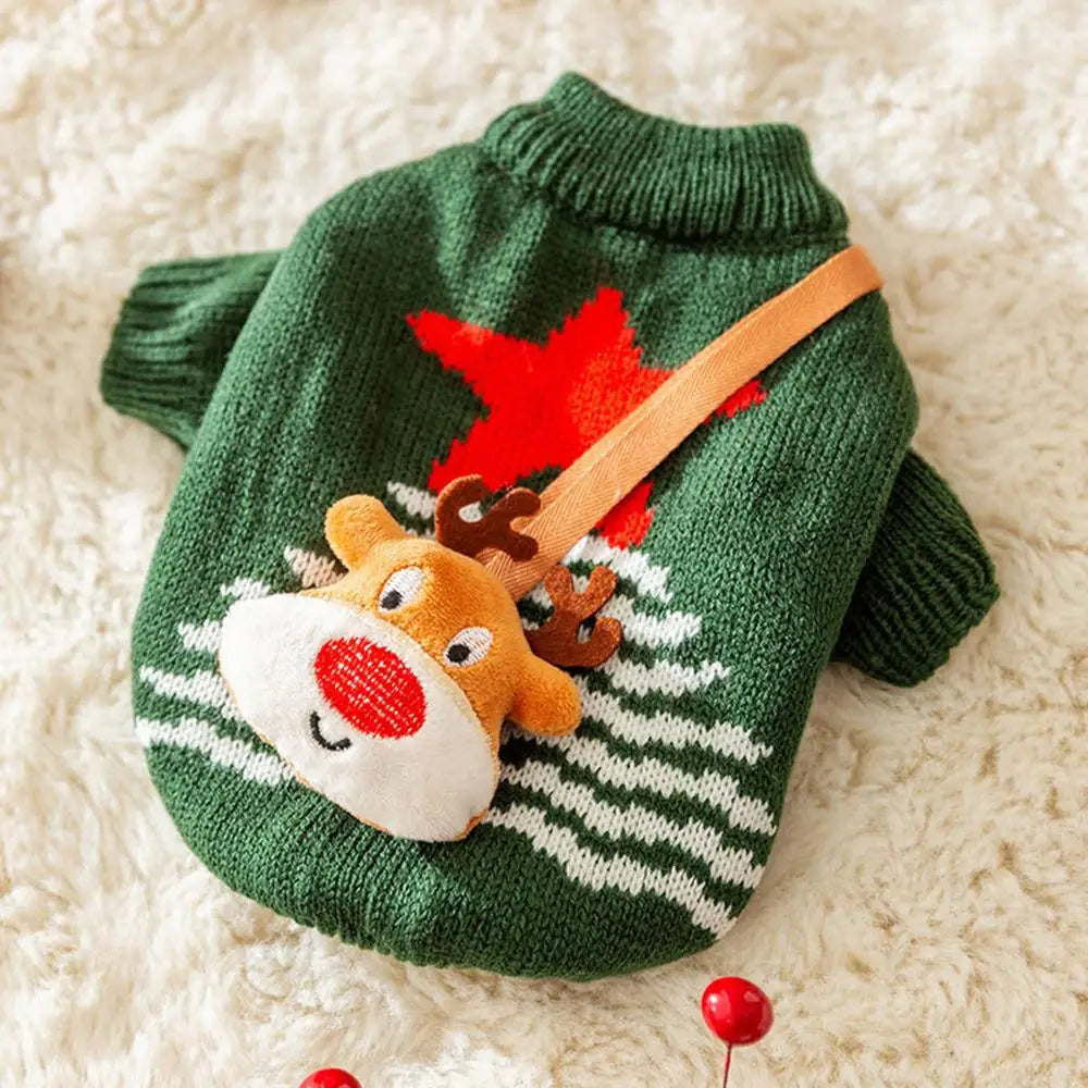 Christmas Dog & Cat Sweater for Small Pets
