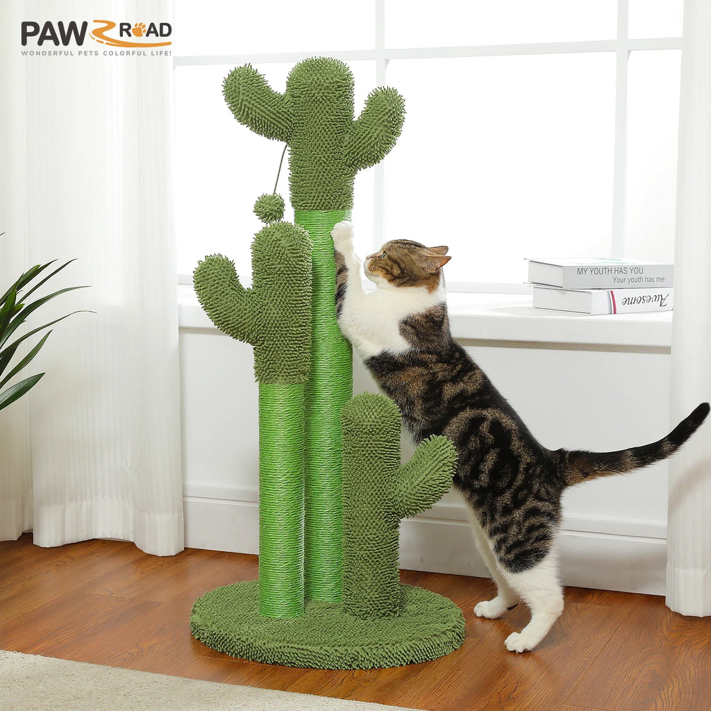 Cactus Cat Tree Tower with Condo & Hammock