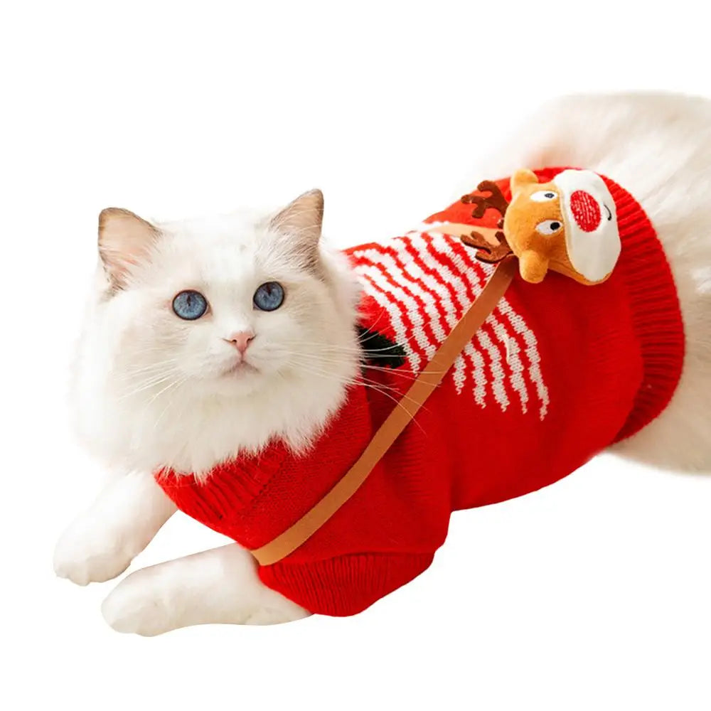 Christmas Dog & Cat Sweater for Small Pets