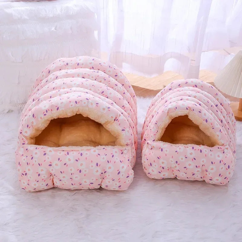 Cozy Corduroy Winter Basket Bed for Cats & Small Pets - Veloro