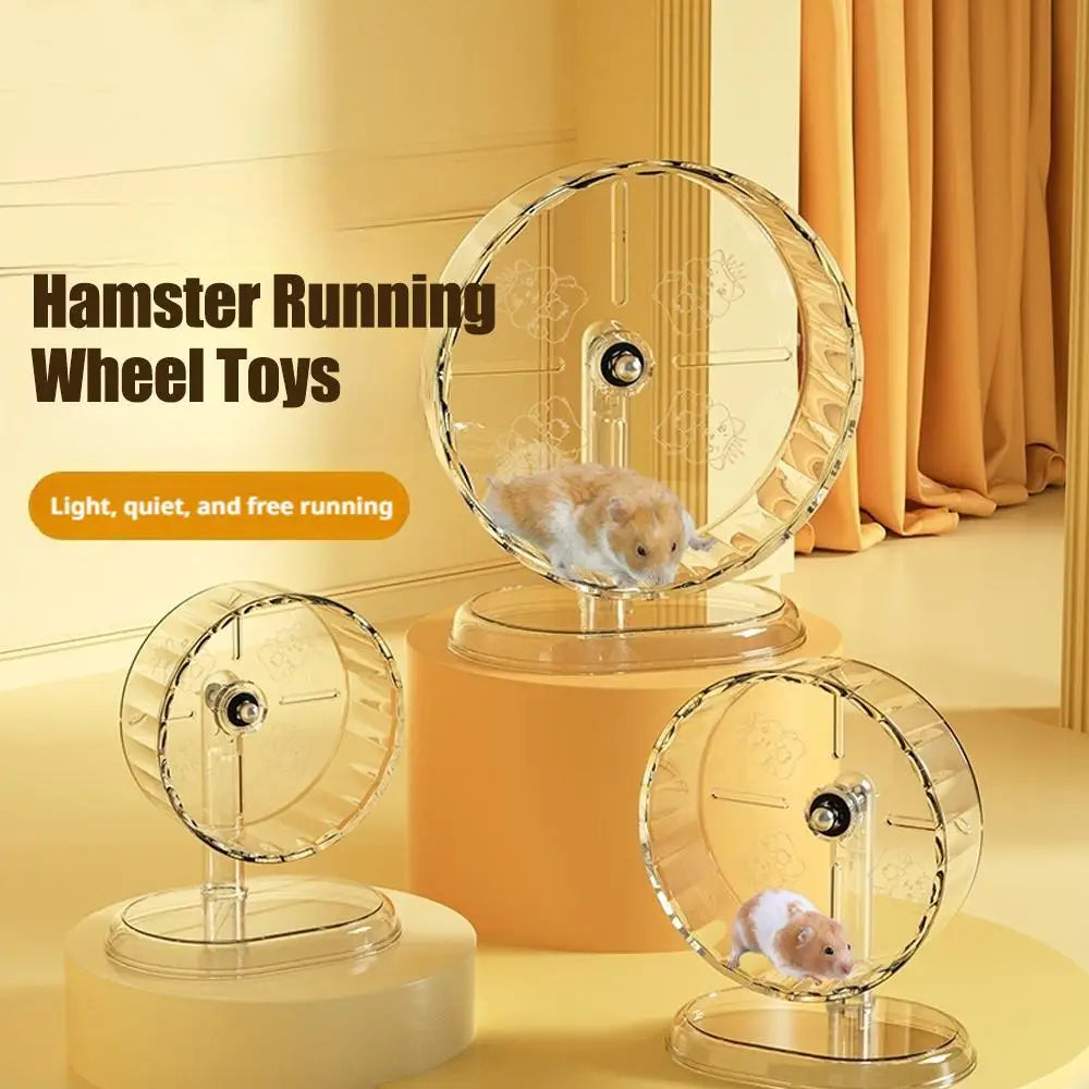 Transparent Hamster Running Wheel Silent Exercise Toy