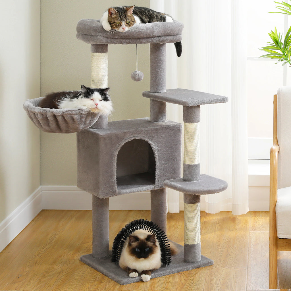 Multi-Level Cat Tree with Condo, Hammock & Scratching Posts