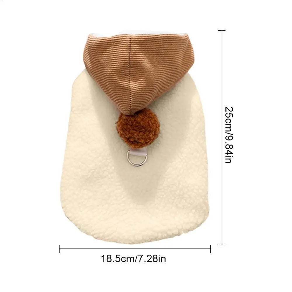 Boy Dog Sweater Winter Coat with Hat for Small Dogs