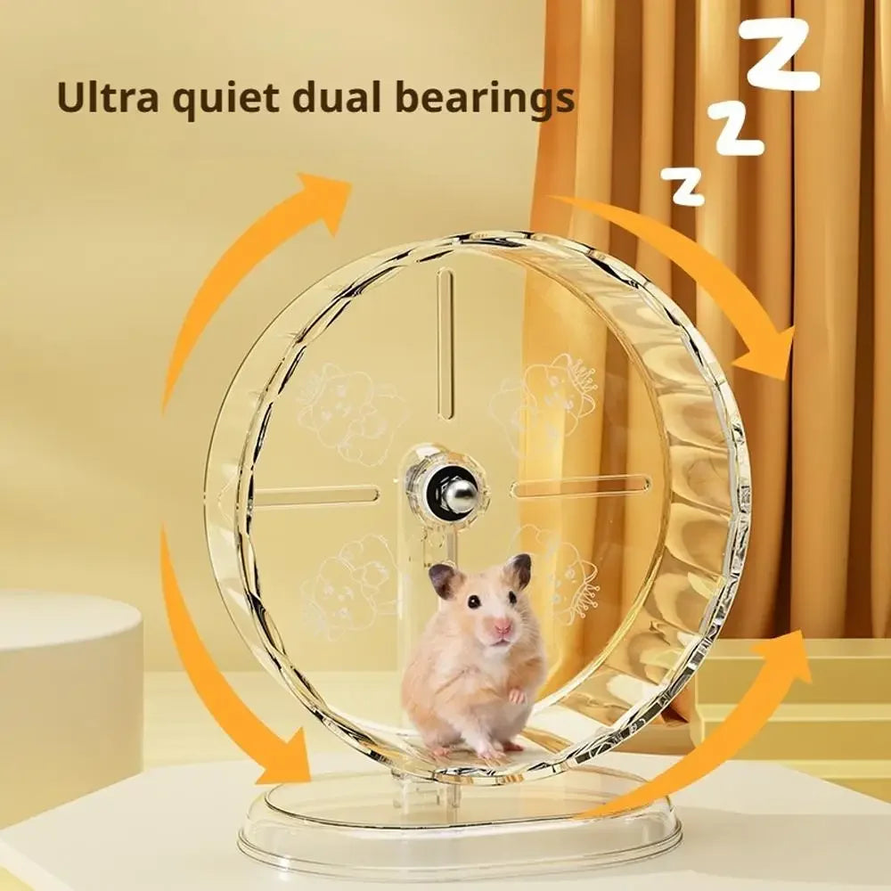 Transparent Hamster Running Wheel Silent Exercise Toy