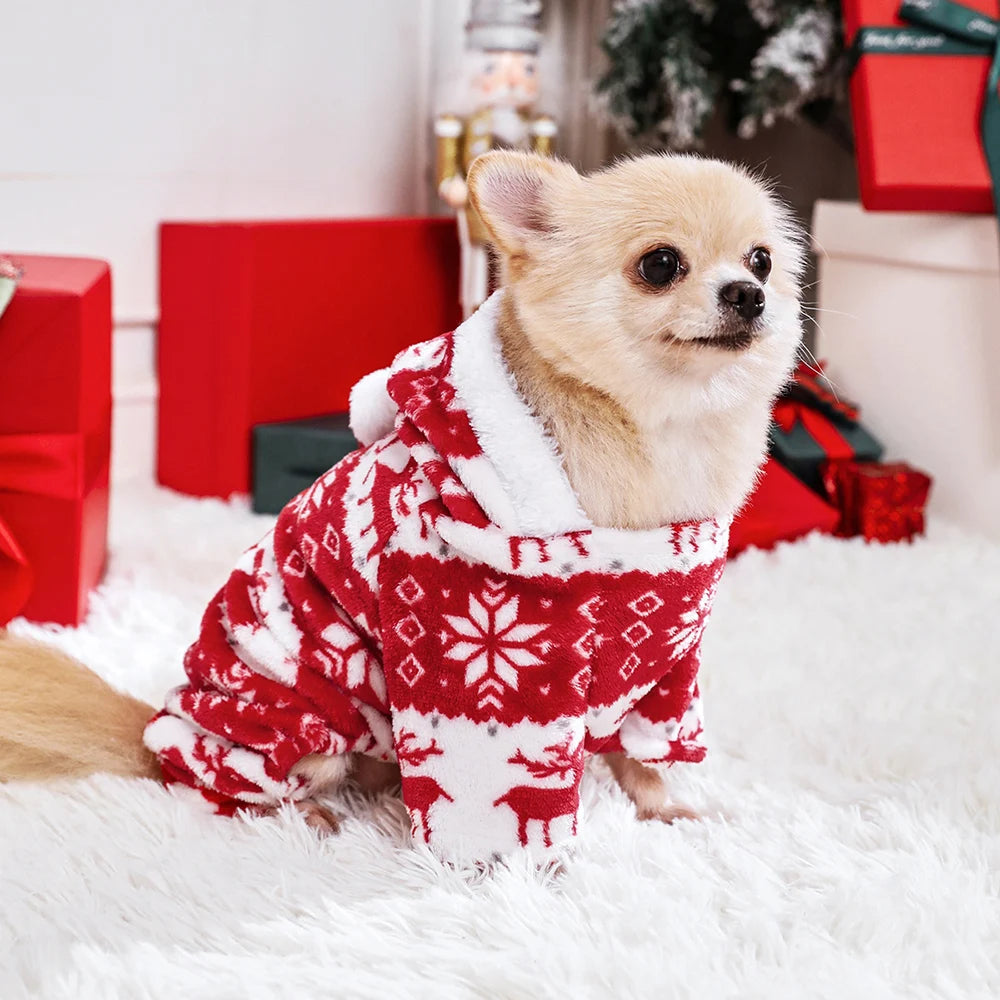 Christmas Puppy Fleece Outfit