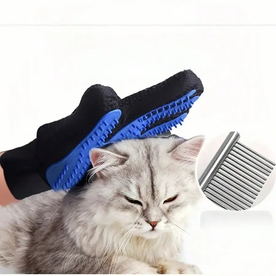Premium Pet Grooming Gloves – 2-in-1 Deshedding & Bath Mitt for Cats & Dogs