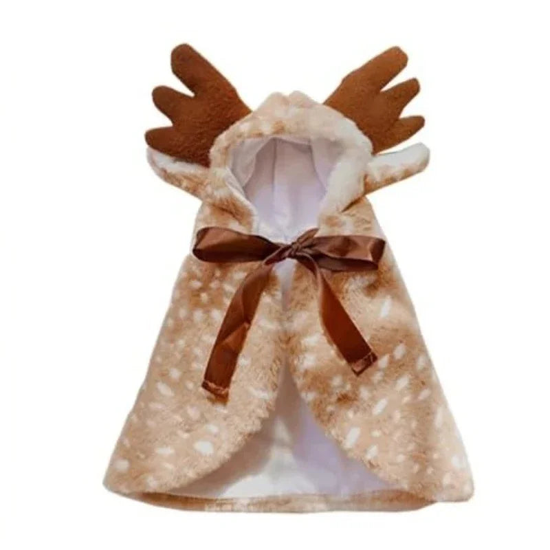 Christmas Elk Cloak Velvet Pet Costume for Dogs & Cats