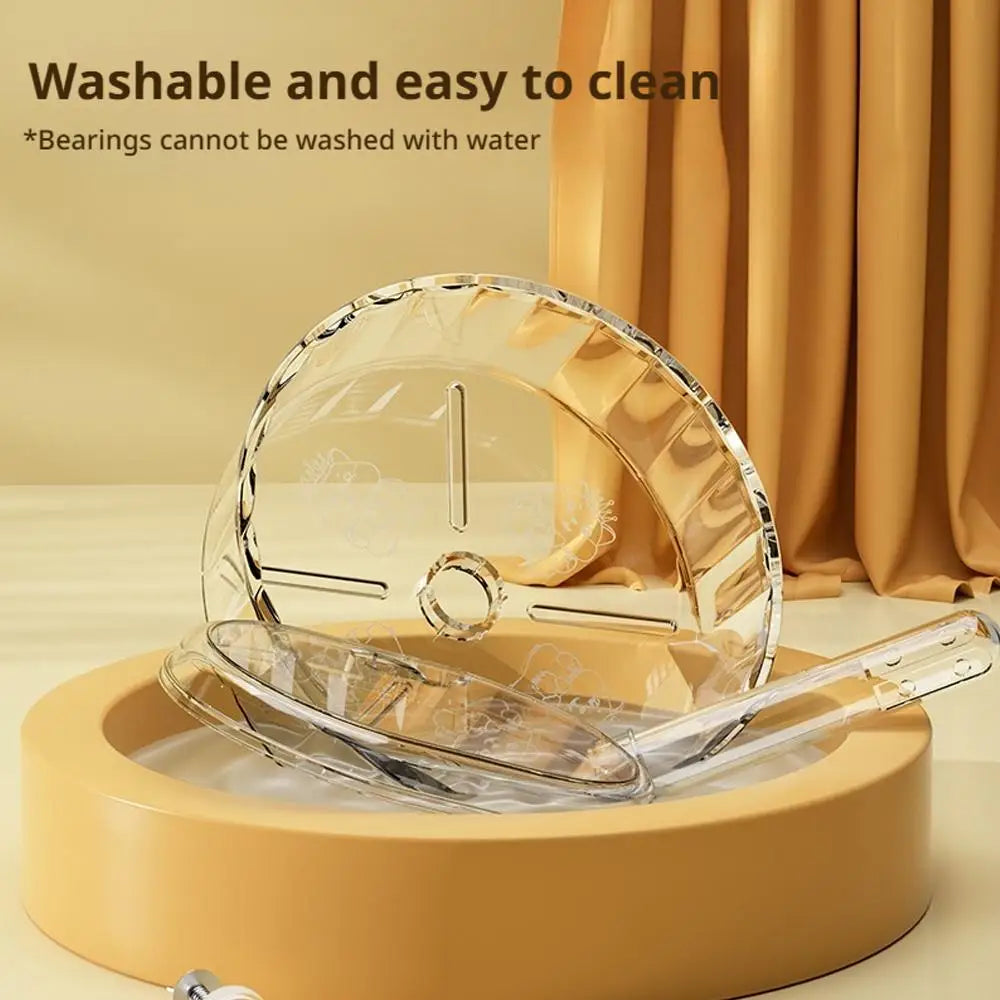 Transparent Hamster Running Wheel Silent Exercise Toy