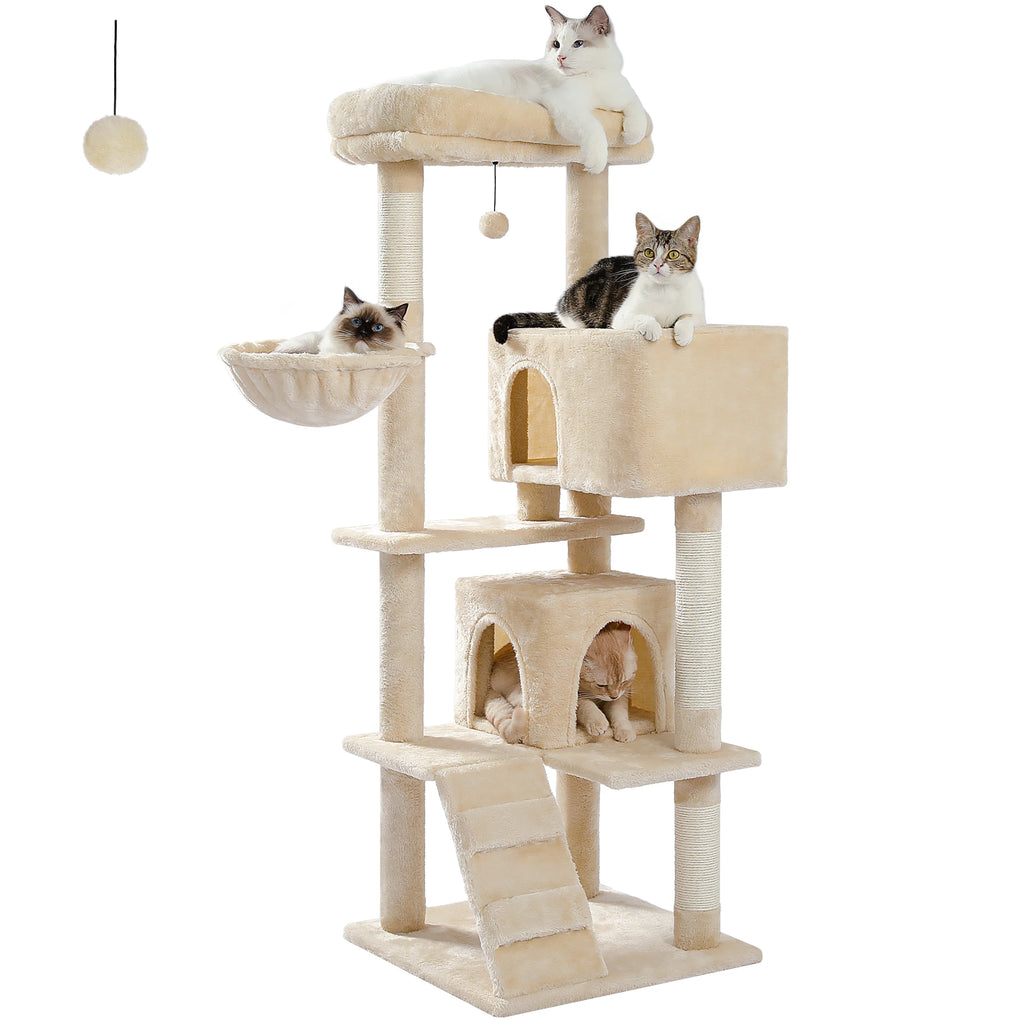 Multi-Level Cat Tree with Condo, Hammock & Scratching Posts