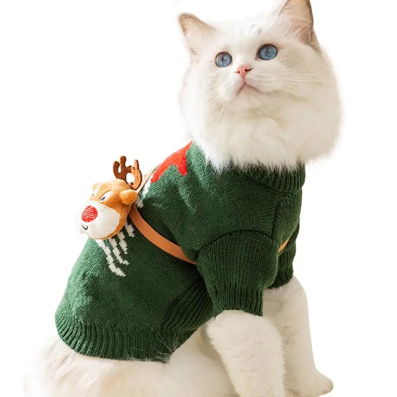 Christmas Dog & Cat Sweater for Small Pets