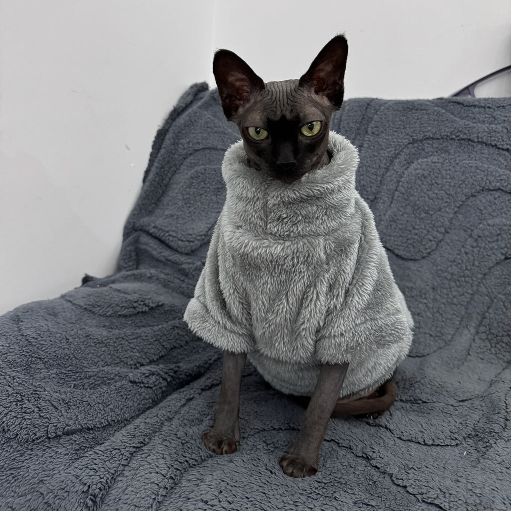 Cat Sweater Warm Velvet Vest for Small & Hairless Cats