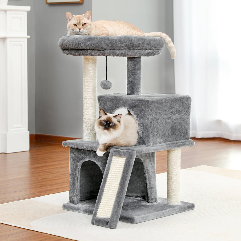 Large Cat Tree Tower with Condos, Hammock & Scratching Posts