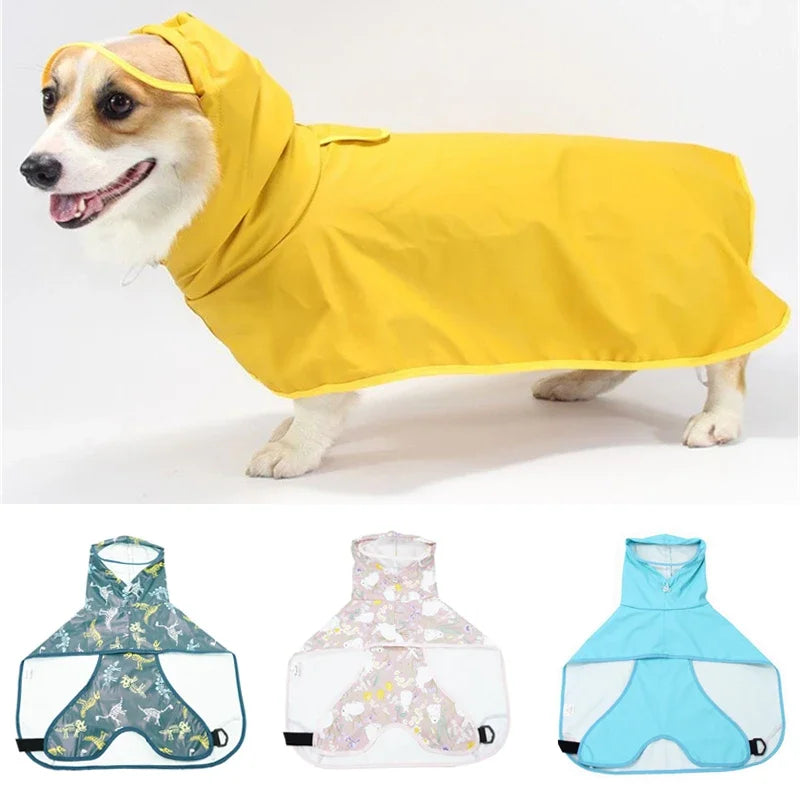 Waterproof Puppy Dog Raincoat for Medium & Large Dogs