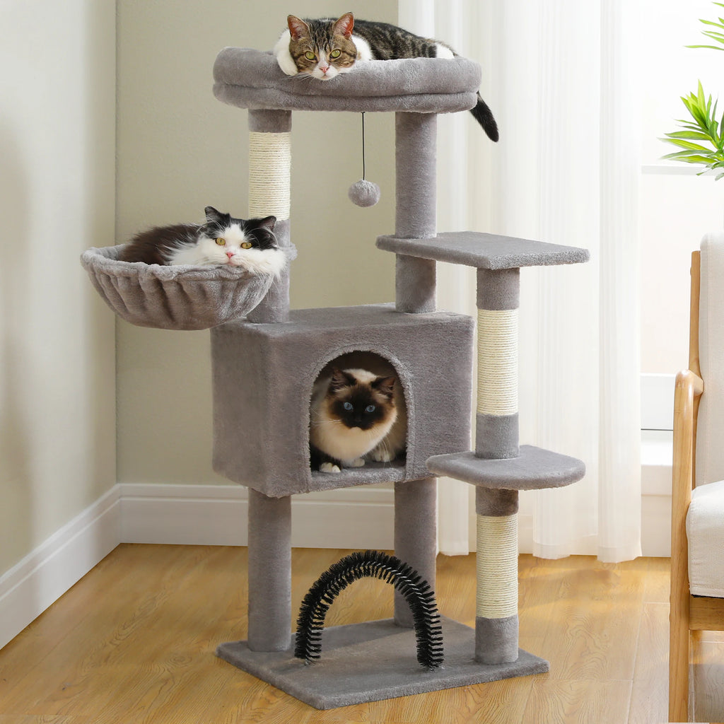 Multi-Level Cat Tree with Condo, Hammock & Scratching Posts