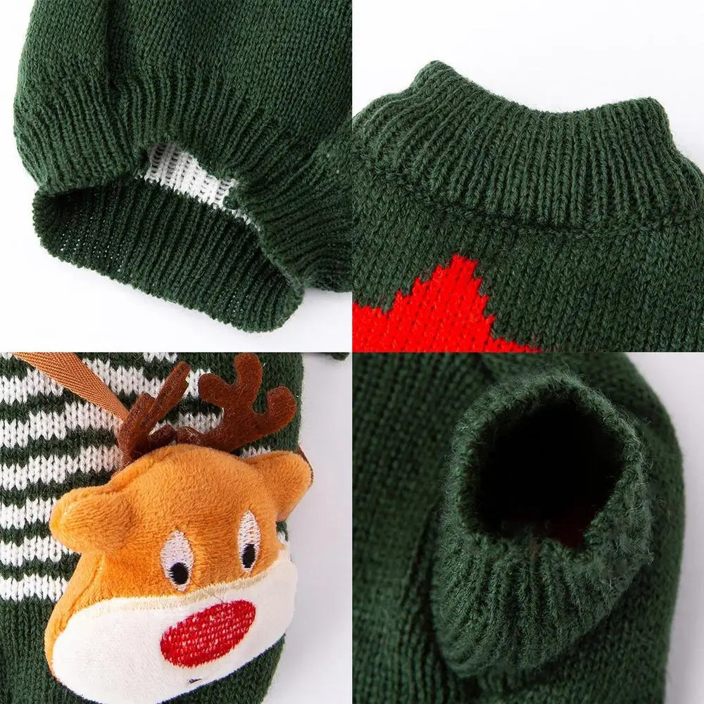 Christmas Dog & Cat Sweater for Small Pets