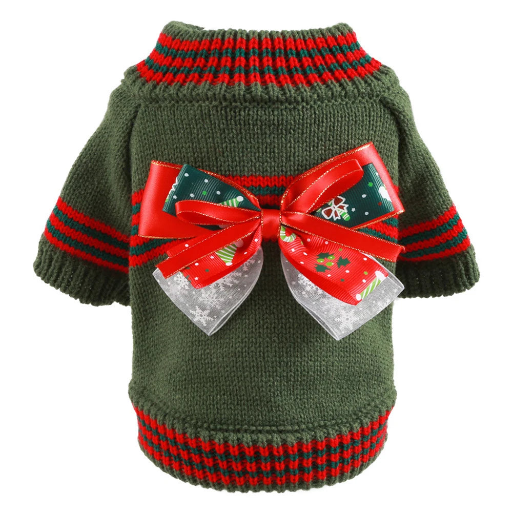 Knitted Christmas Sweater for Cats & Small Dogs