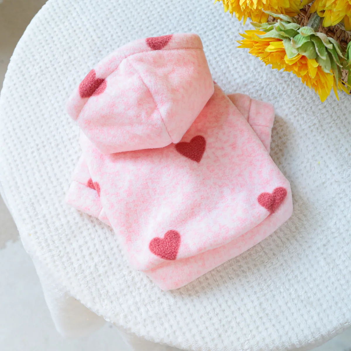 Pink Heart Pet Hoodie