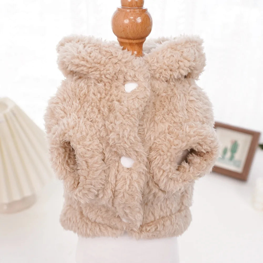 Soft Fleece Dog Hoodie – Winter Pet Jacket