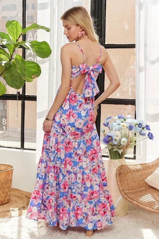 ADORA Bow Back Floral Cami Dress - Veloro