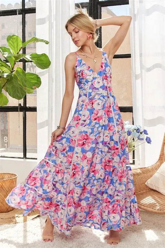 ADORA Bow Back Floral Cami Dress - Veloro