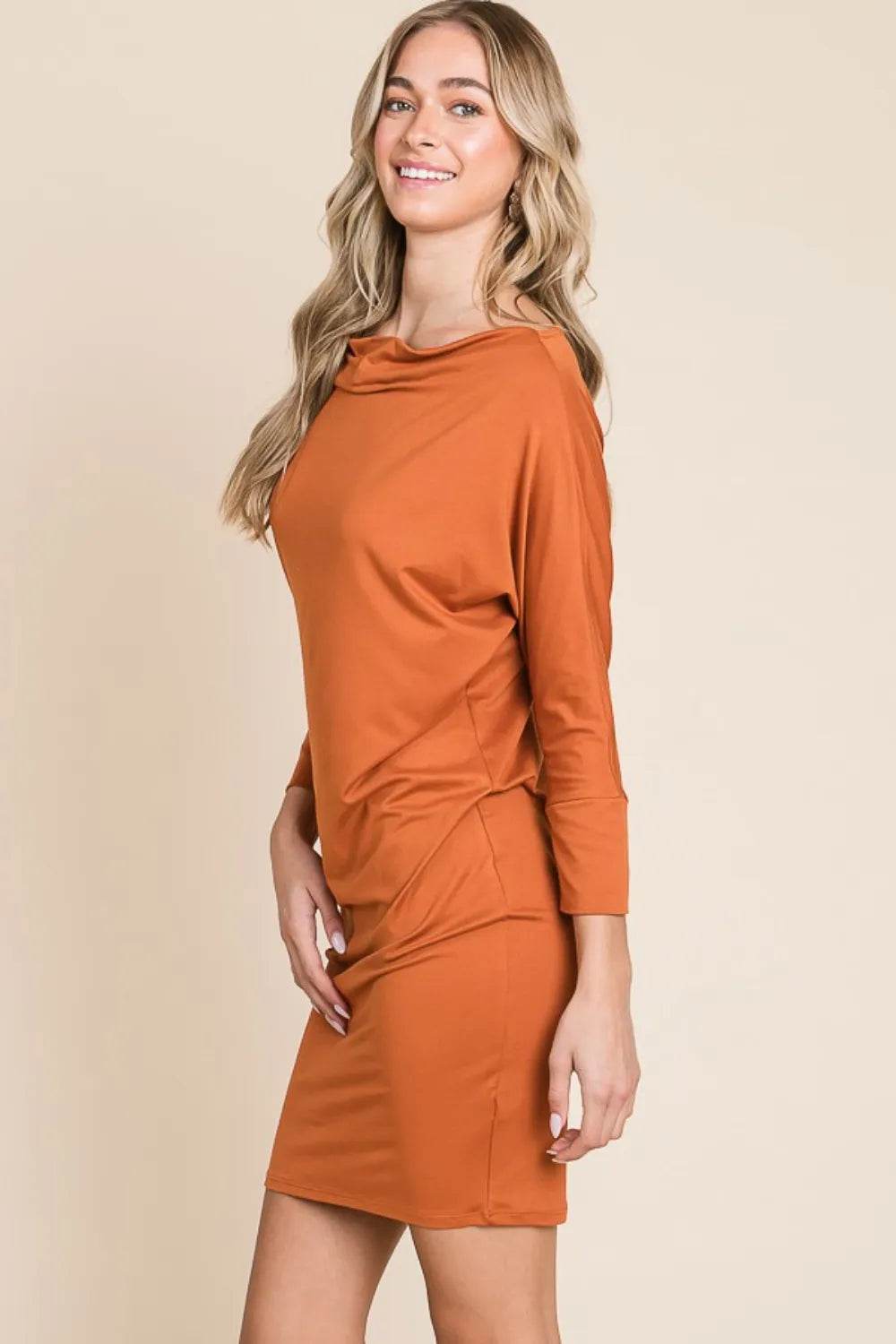 Culture Code Full Size Dolman Sleeve Mini Dress - Veloro