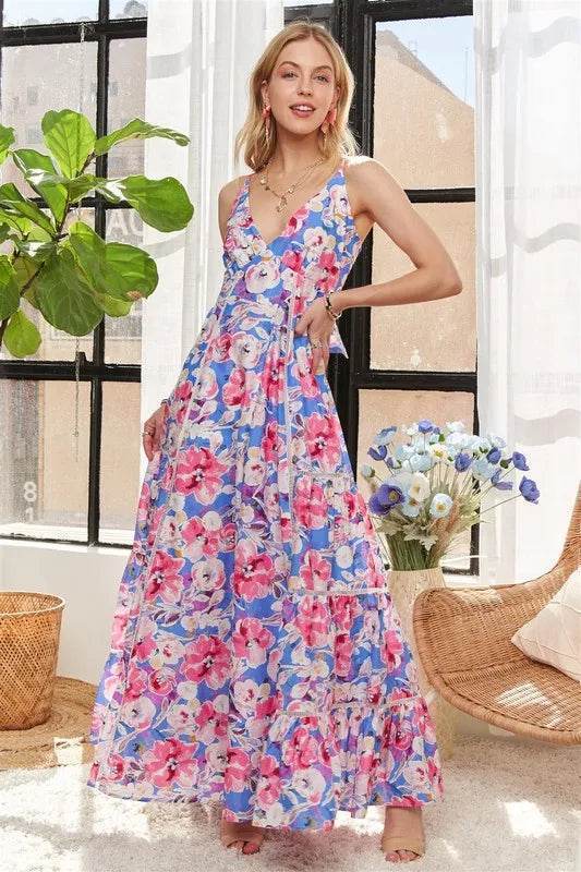 ADORA Bow Back Floral Cami Dress - Veloro